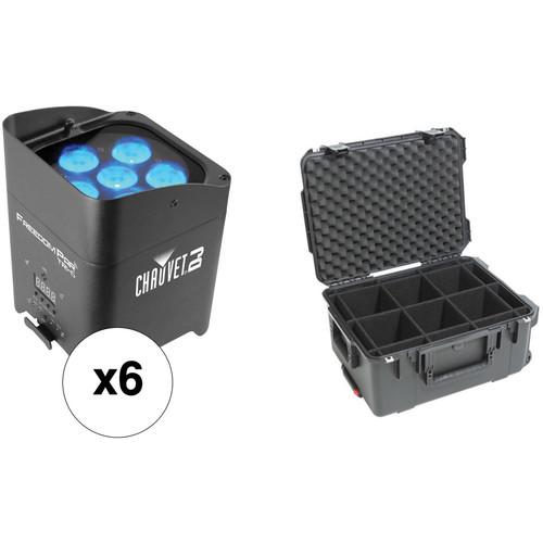 CHAUVET DJ Freedom Par Tri-6 - 6-Light Kit with SKB Case