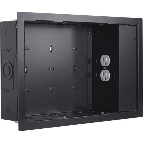 Chief In-Wall Storage Box with 2-Receptacle Filter & Surge Protection