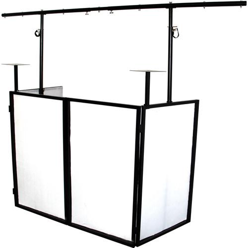 Novopro SDX Foldable DJ Booth with Lighting Bar and Podium Stands