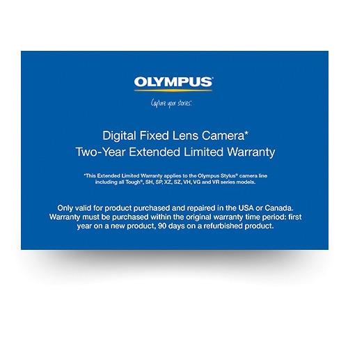 Olympus Digital Fixed Lens Camera 2-Year Extended Limited Warranty