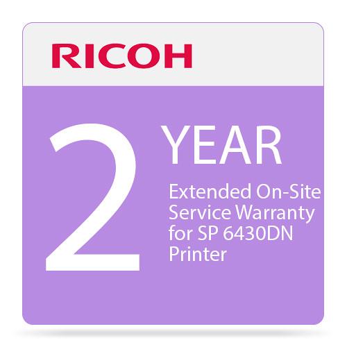 Ricoh Two-Year Extended On-Site Service Warranty for SP 6430DN Printer
