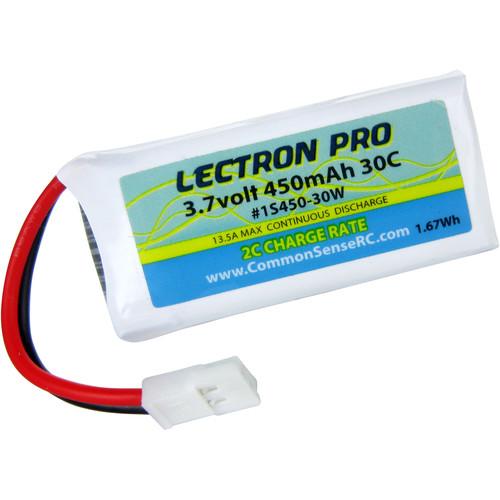 Common Sense RC Lectron Pro 3.7V 450mAh 30C LiPo Battery with Walkera Connector for Dromida Kodo & Verso and Hubsan X4