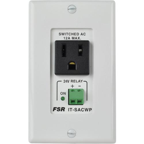 FSR Switched AC Power Outlet Wall Plate with 24 VDC
