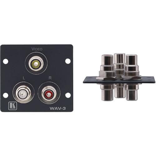 Kramer Three RCA Female AV Wall Plate Insert