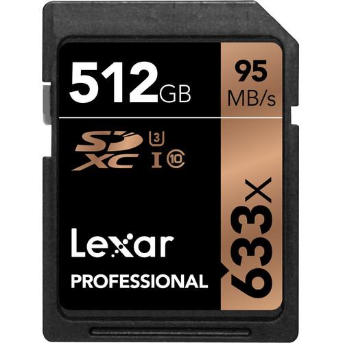 Lexar 512GB Professional UHS-I SDXC Memory Card