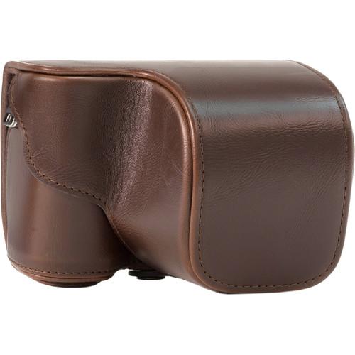 MegaGear Ever Ready PU Leather Case and Strap for Sony Alpha a5100, a5000 with 16-50mm Lens