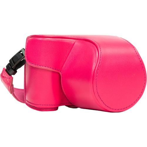 MegaGear Ever Ready PU Leather Case and Strap for Sony Alpha a5100, a5000 with 16-50mm Lens