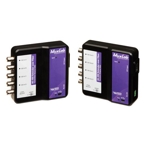MuxLab 6G-SDI over Single-Mode Fiber Extender Kit