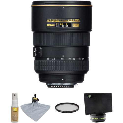 Nikon AF-S DX Zoom-NIKKOR 17-55mm f 2.8G IF-ED Lens with Accessory Kit