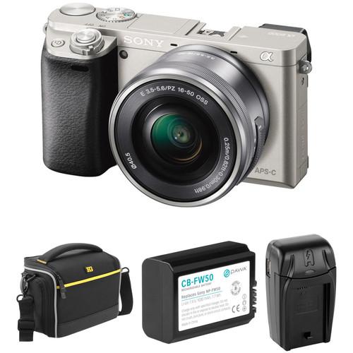 Sony Alpha a6000 Mirrorless Digital Camera with 16-50mm Lens and Accessory Kit