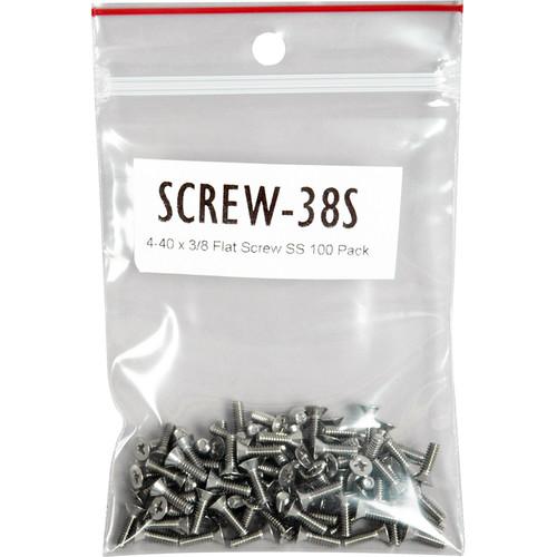 TecNec SCREW-38S 4-40 x 3 8" Flat Head Screws for Chassis-Mount Connectors