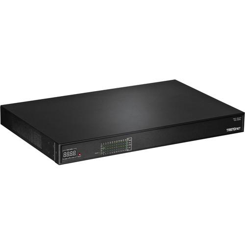 TRENDnet TPE-1026L 24-Port 10 100 Mbps 400 Watt AV PoE Switch with 2 SFP Slots