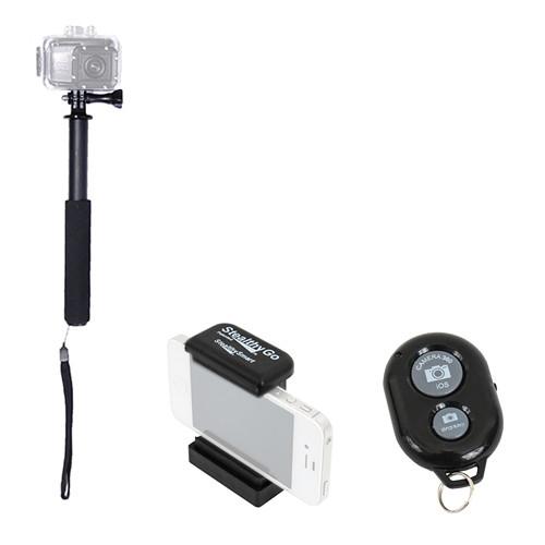 VariZoom Ultimate POV Pole with Smartphone Remote, Phone Clamp and Camera Support Pole