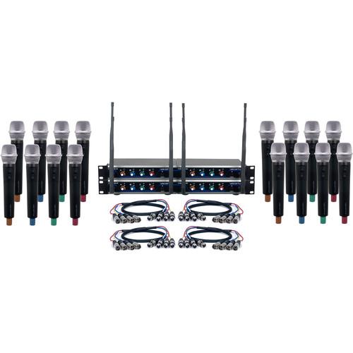 VocoPro Acapella-16 Sixteen-Channel Digital Wireless System with Handheld Microphones