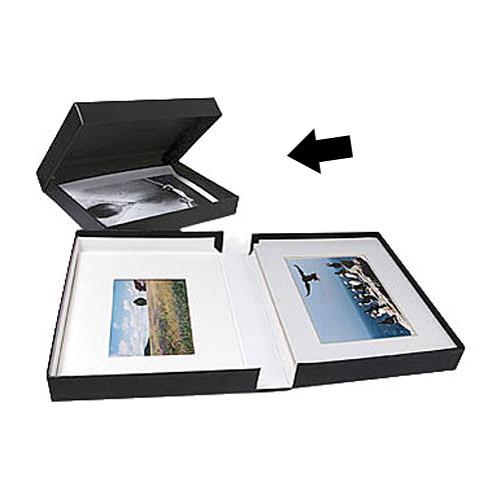 Archival Methods Onyx Portfolio Box - 20.25 x 24.25 x 2" - Black Buckram Black Lining