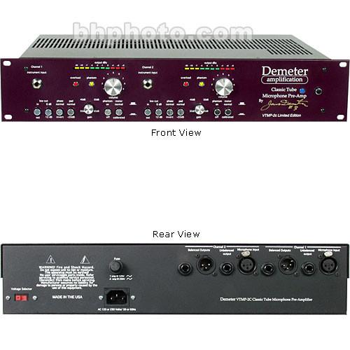 Demeter VTMP-2C Dual Channel Tube Microphone Preamplifier