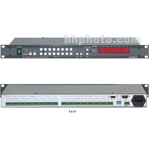 Kramer VS-88A Audio Distribution Amplifier - 8x8, Balanced Stereo Audio, RS-232 485, Rackmountable