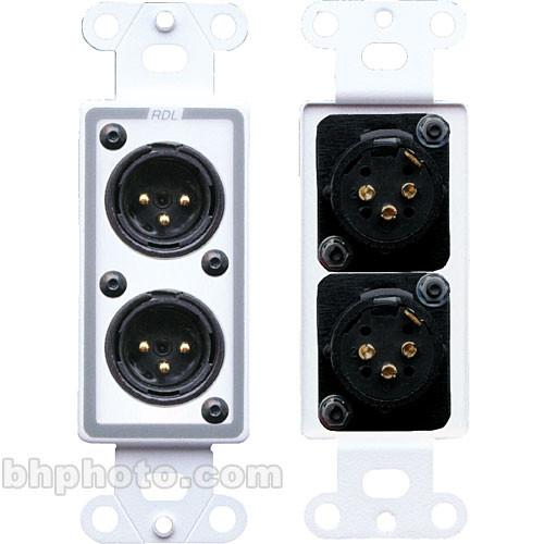 RDL D-XLR2M Decora Wall Plate with Dual XLR Male Connectors