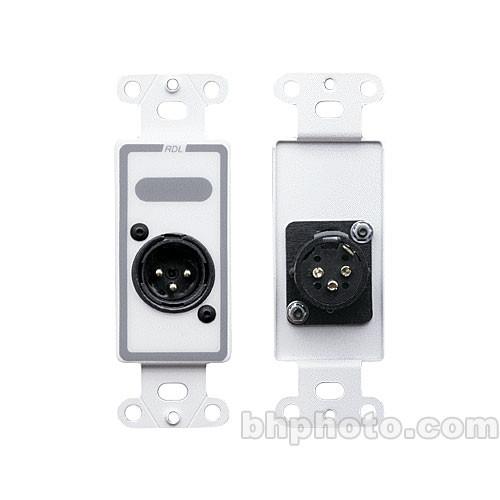 RDL D-XLR3M Decora Wall Plate with XLR 3-Pin Male Connector