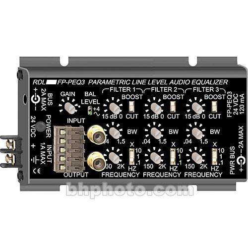 RDL FP-PEQ3 - 3-Band Parametric Equalizer in Compact Enclosure