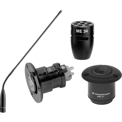 Sennheiser IS Series Gooseneck Microphone Package - Includes: MZH-3040 Gooseneck, MZT-30 XLR Flange, MZS-31 Shock-mount and
