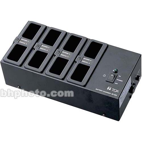 Toa Electronics BC-900UL Eight Bay Battery Charger for BP-900UL Chairperson Station Batteries