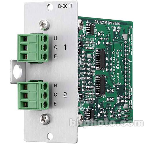 Toa Electronics D-001T - Dual Mic Line Input Module with DSP for Series 9000 Amplifiers