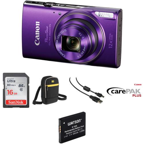 Canon PowerShot ELPH 360 HS Digital Camera Deluxe Kit