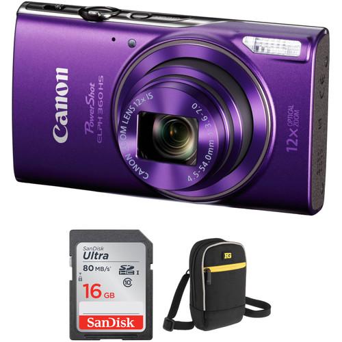 Canon PowerShot ELPH 360 HS Digital Camera with Free Accessory Kit