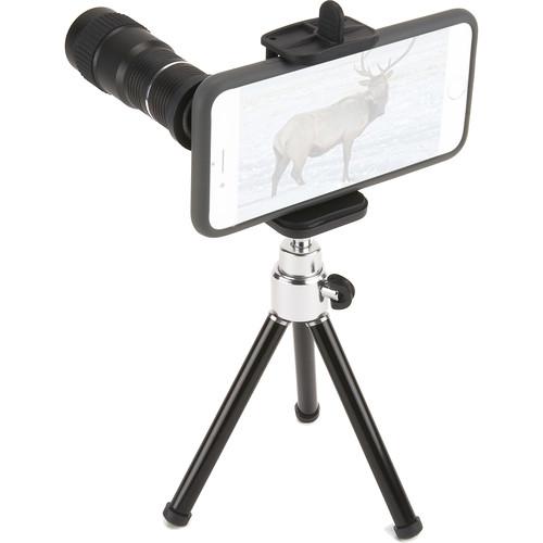 Carson HookUpz Smartphone Telephoto Lens Adapter and Tripod