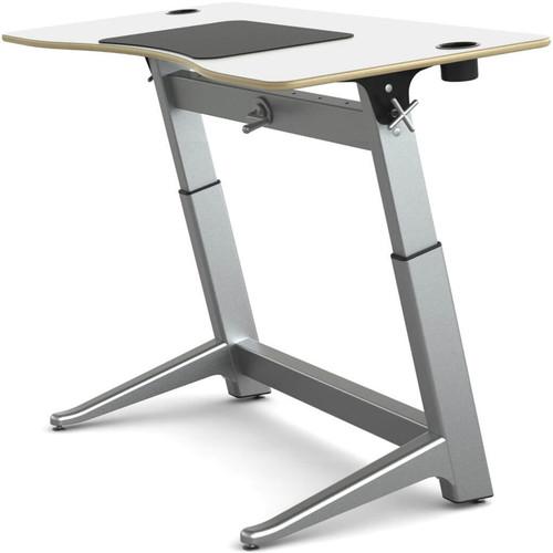 Focal Upright Furniture Locus Standing Desk with Glacier White Laminate Top