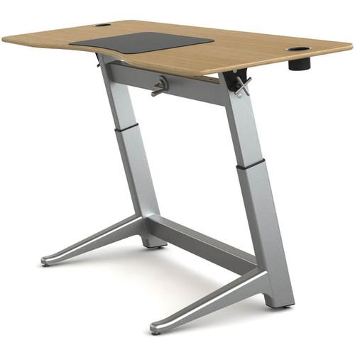 Focal Upright Furniture Locus Standing Desk with White Oak Veneer Top