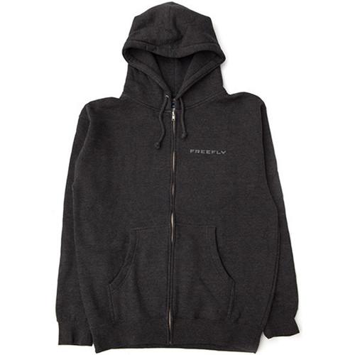 FREEFLY Zippered Hoodie with Front and Back Embroidery