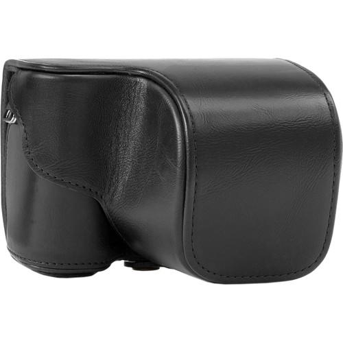 MegaGear Ever Ready PU Leather Case and Strap for Sony Alpha a5100, a5000 with 16-50mm Lens