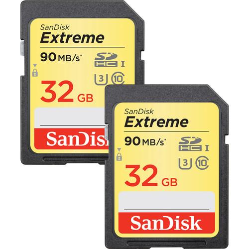 SanDisk 32GB Extreme UHS-I SDHC Memory Card