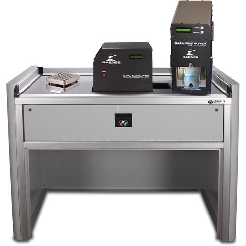 Garner PD-5 Multiple Hard Drive Destroyer Package with HD-3WXL Hard Drive Degausser and Workstation