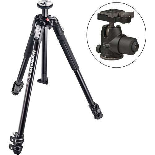 Manfrotto MT190X3 Aluminum Tripod with 468MGRC2 Hydrostatic Ball Head and RC2 Quick Release
