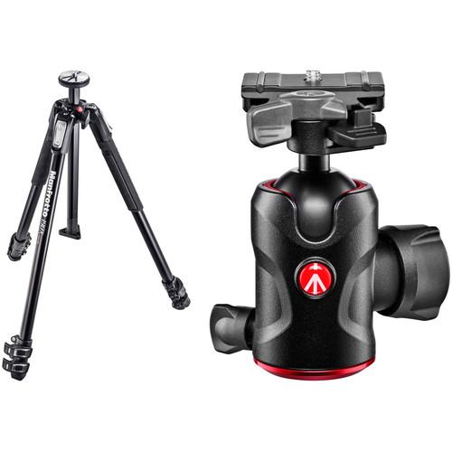 Manfrotto MT190X3 Aluminum Tripod with 496 Compact Ball Head