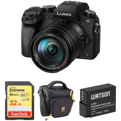 Panasonic Lumix DMC-G7 Mirrorless Micro Four Thirds Digital Camera with 14-140mm Lens and Accessory Kit