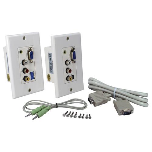 QVS VARCA-1P PC VGA & Composite Video with Stereo Audio over Two CAT5e Wall-Plate Extender Kit