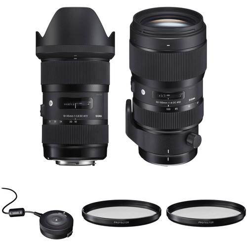 Sigma 18-35mm f 1.8 and 50-100mm f 1.8 DC HSM Art Lenses Kit for Nikon F