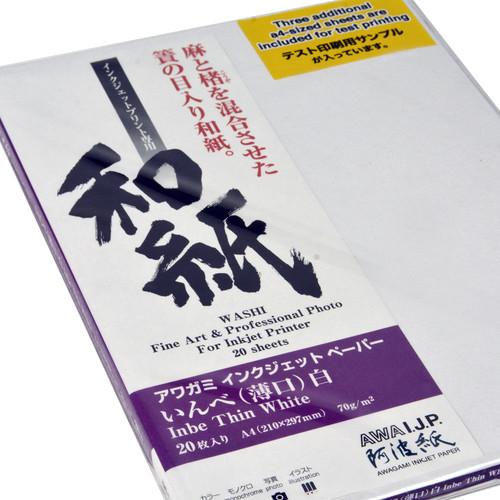 Awagami Factory Inbe Thin White Inkjet Paper