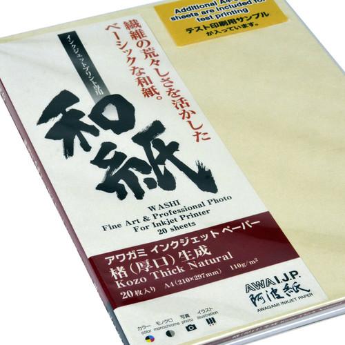 Awagami Factory Kozo Thick Natural Fine-Art Inkjet Paper