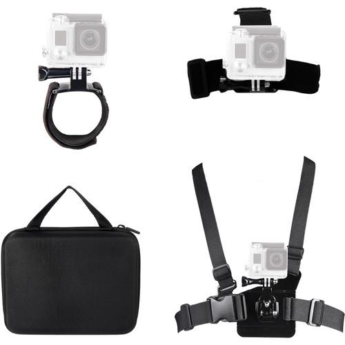 Bower Xtreme Action Series 4-in-1 Action Mount Bundle for GoPro