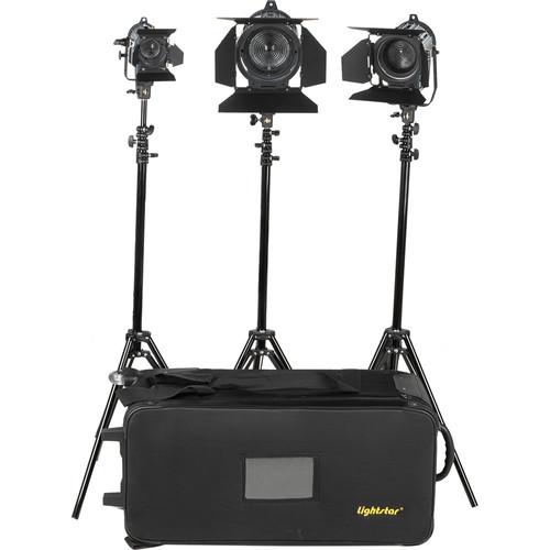 ikan Lightstar 3-Point Tungsten Fresnel Light Kit with 150W, 300W, 650W