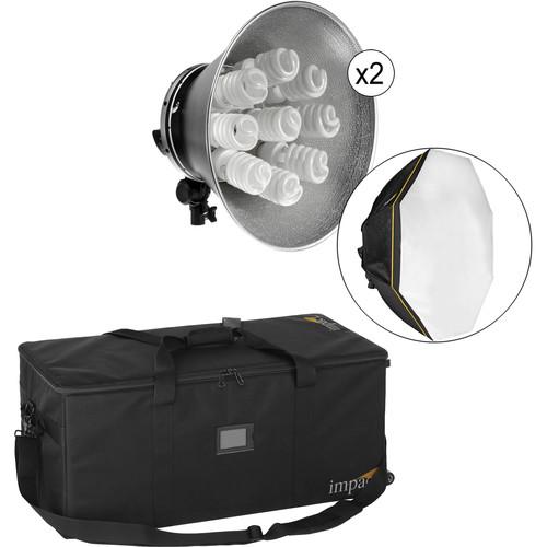 Impact Octacool-9 Fluorescent 2-Light Kit with Roller Case