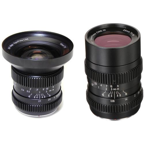 SLR Magic 10mm T2.1 HyperPrime Cine and 25mm T0.95 HyperPrime Cine III Lens Kit with MFT Mount