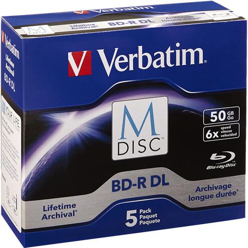 Verbatim M-Disc BD-R DL 50GB 6x Blu-ray Discs