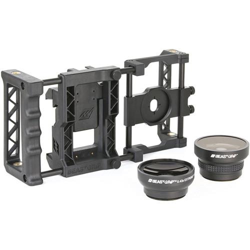 Beastgrip Pro Smartphone Lens Adapter and Camera Rig System with Wide-Angle and Fisheye Lenses