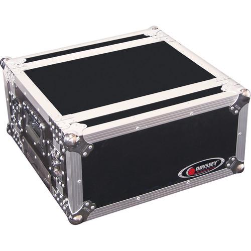 Odyssey Innovative Designs FZER4HW Flight Zone Rolling Shallow Four Space Special Effects Rack Case